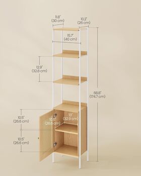 Six Tier Bookcase Freestanding Shelf Unit Metal Frame, 10 of 12