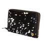 Ladies Pony Hair Leather Purse In Black And Silver, thumbnail 3 of 6