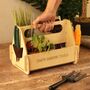 Personalised Wooden Garden Tool Caddy – Gift For Gardener, thumbnail 1 of 11