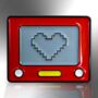 Red Etch A Sketch With Heart Valentine's Day Enamel Pin, thumbnail 3 of 8