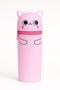 Cute Standing Silicone Pencil Case Pink Cat, thumbnail 1 of 3
