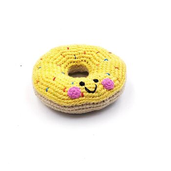 Handmade Doughnut Yellow Fair Trade Toy, 2 of 3