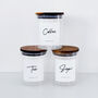Set Of Tea, Coffee And Sugar Jars With Acacia Lids, thumbnail 8 of 11
