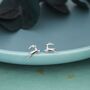 Sterling Silver Running Reindeer Stud Earrings, thumbnail 3 of 12