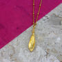 Paxos Gold Vermeil Olive Leaf Pendant, thumbnail 1 of 3