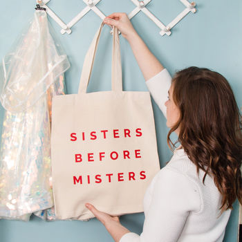 Sisters Before Misters Friendship Tote Bag, 4 of 12