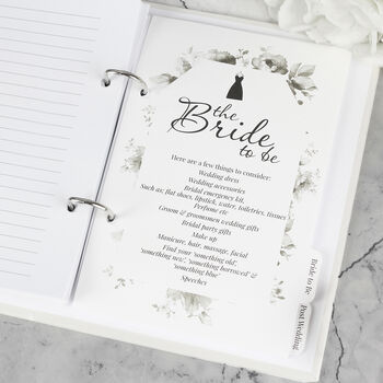 Personalised Floral Watercolour Wedding Planner, 10 of 12