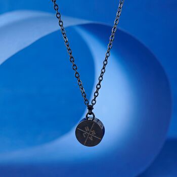 Engraved Silver Circle Pendant, Name Jewellery, Family Necklace, 7 of 9