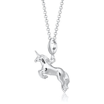 Sterling Silver Unicorn Charm Necklace, 2 of 6
