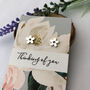Sterling Silver Mini Flower Earrings, thumbnail 5 of 12