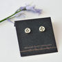 Button Earrings In Sterling Silver, thumbnail 1 of 9
