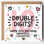 Cute Daughter Happy 10th Birthday Card, thumbnail 1 of 3