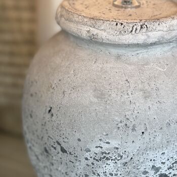 Grey Stone Effect Concrete Table Lamp And Shade, 2 of 3