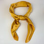 Yellow Gold Silky Square Scarf, thumbnail 1 of 3