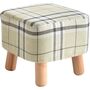 Wooden Footstool Ottoman Pouffe Padded Stool Chair, thumbnail 10 of 12