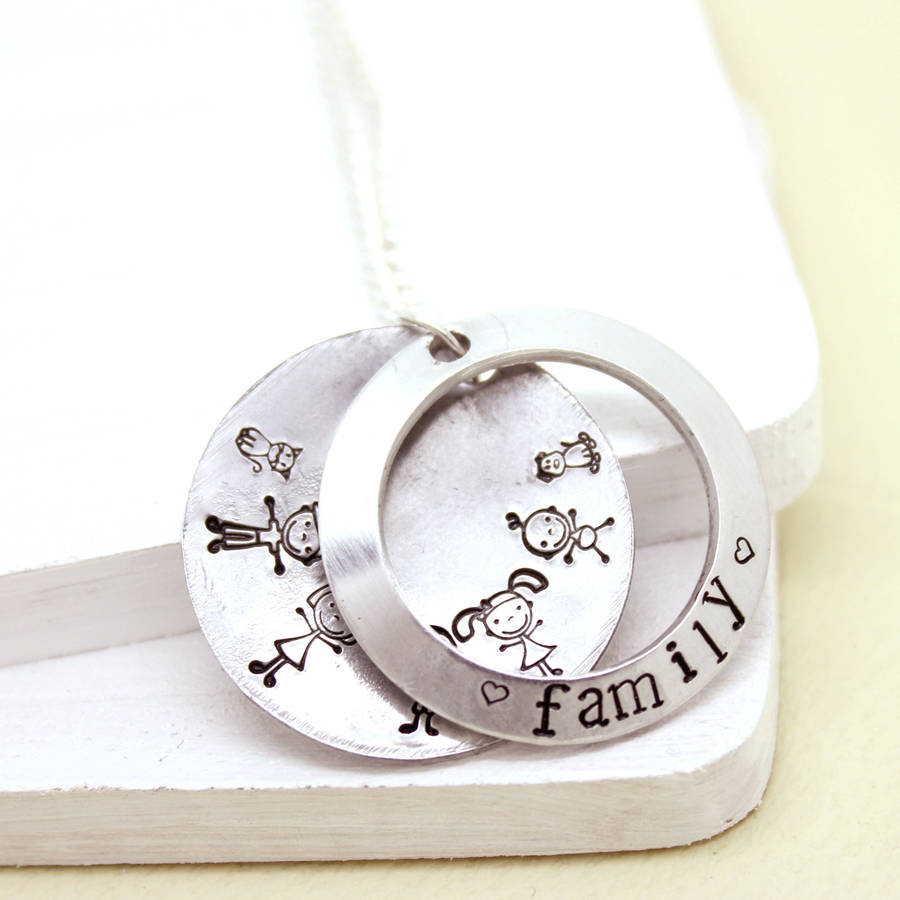personalised family necklace by love libby x | notonthehighstreet.com
