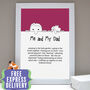 Personalised Dad And Child's Family Gift Print, thumbnail 1 of 8