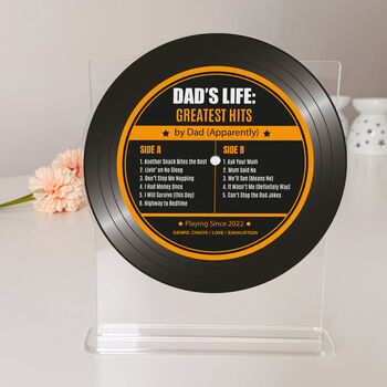 Funny Grandad Vinyl Record Plaque, Personalised Father’s Day Grandpa Gift, Classics Acrylic Sign, 4 of 5