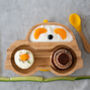 Bamboo Car Plate With Suction Base Yellow, thumbnail 1 of 3