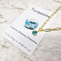 18k Gold Plated Turquoise Paperclip Necklace, thumbnail 3 of 4