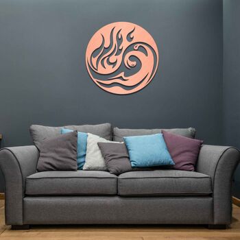 Handmade Wooden Fire And Water Wall Art For Modern Home Decor, 4 of 9