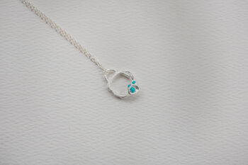 Turquoise Eternity Silver Necklace December Birthstone, 7 of 8
