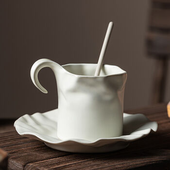 Leafy – Artistic Ceramic Cup And Saucer Set, 2 of 4