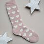 Long Welly Boot Socks With Hearts In Pink, thumbnail 2 of 2