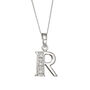 Solid Gold Diamond Initial Pendant, thumbnail 4 of 12