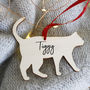 Cat Personalised Wooden Christmas Hanging Decoration, thumbnail 3 of 6