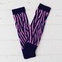 Zebra Lambswool Knitted Wrist Warmers, thumbnail 6 of 12