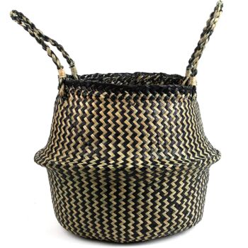 Woven Seagrass Belly Basket For Storage Plant Pot, 5 of 8