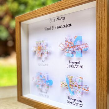 Wedding Gifts Met Engaged Married Locations Print, 4 of 12