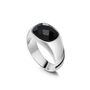 Black Onyx Oval Signet Ring 925 Solid Silver, thumbnail 3 of 4