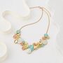 Hammered Green Four Tone Statement Necklace, thumbnail 2 of 6