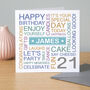 Personalised 21st Birthday Card, thumbnail 3 of 5