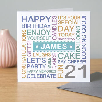 Personalised 21st Birthday Card, 3 of 5