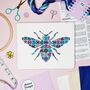 Jigsaw Bee Cross Stitch Kit, thumbnail 1 of 7