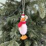 Personalised Runner Duck With Mistletoe Bauble, thumbnail 2 of 3