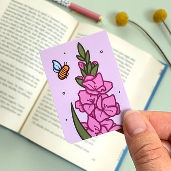 August Magnetic Birth Flower Bookmark Gladiolus, 4 of 7