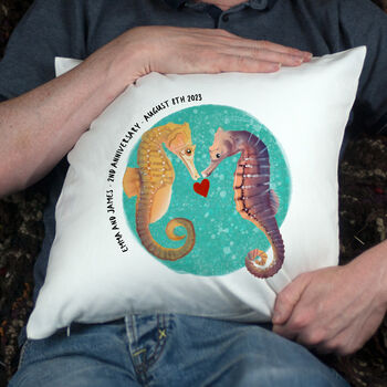 Mates For Life 2nd Wedding Anniversary Cushion, 7 of 11