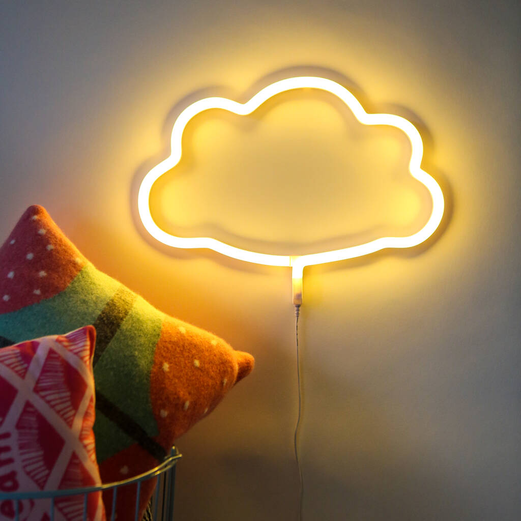 Neon Style LED Cloud Wall Light By Berylune | notonthehighstreet.com