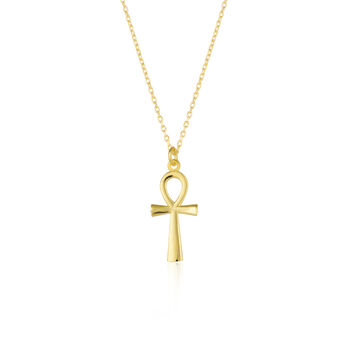 Sterling Silver Egyptian Ankh Necklace, 9 of 12