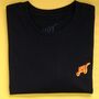 Hoy Classics Embroidered Organic Tee Black/Sunrise, thumbnail 3 of 6