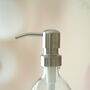 Refillable Clear Glass Bottle With Metal Pump, thumbnail 8 of 9