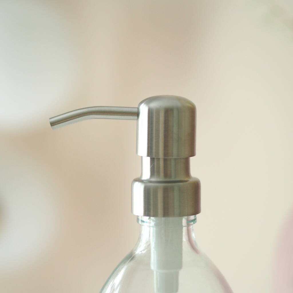 Download Refillable Clear Glass Bottle With Metal Pump By Oikku ...