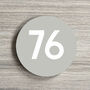 Stylish Small Round House Number, thumbnail 5 of 8