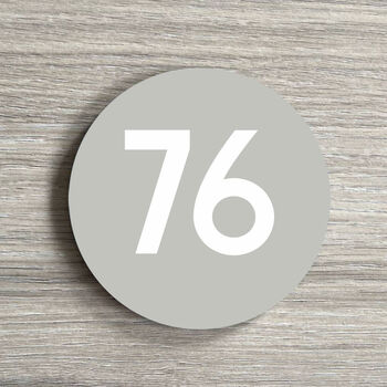 Stylish Small Round House Number, 5 of 8
