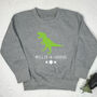 Personalised Dinosaur And Stars Kids Sweatshirt, thumbnail 4 of 4