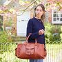 Personalised Brown Leather Holdall, thumbnail 5 of 12